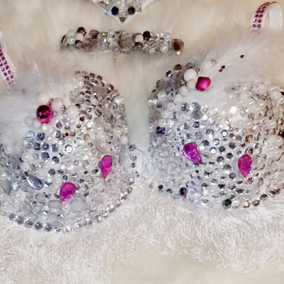 Rave bra, White  Rave Bra,Diamond Rave - Picture 2 of 2